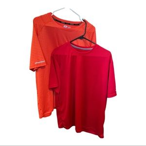 2 XL Russell dripower athletic short sleeved shirt